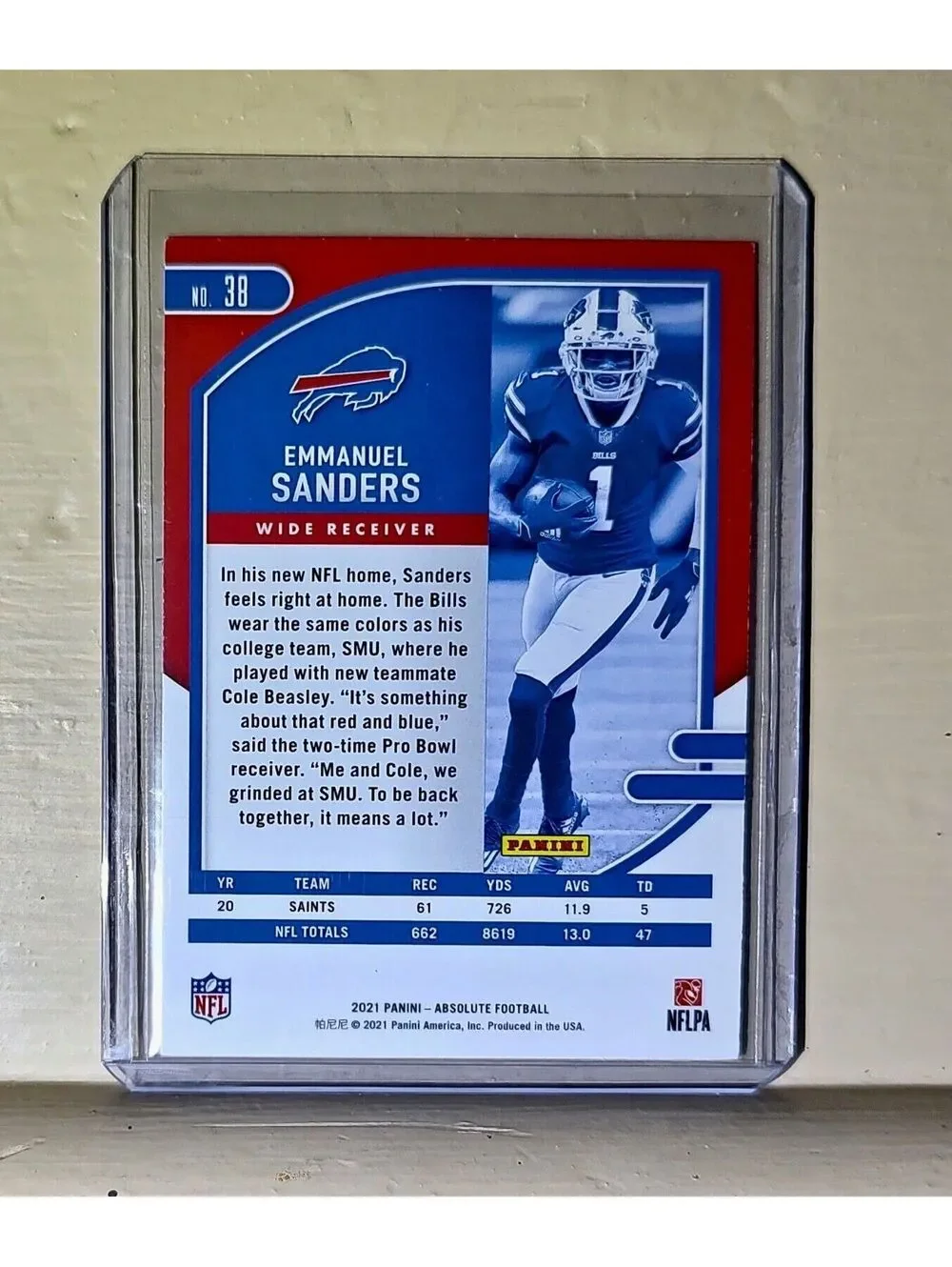 Emmanuel Sanders 2021 Panini NFL Absolute Football #38 Card Bills
